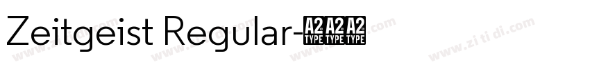 Zeitgeist Regular字体转换